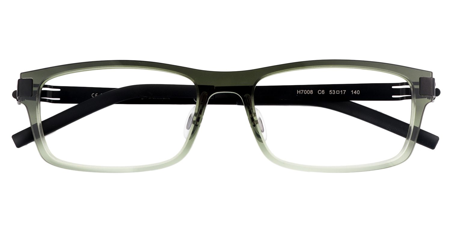 Rectangle Dark-Green Glasses | Zeelool Glasses1