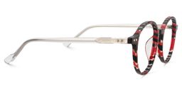 Carmine Round Black/Red Glasses4