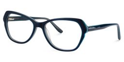 Carolyn Rectangle Dark Blue Glasses2