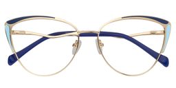 Celestine Cat Eye Blue Glasses1