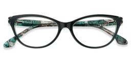 Celestyn Cat Eye Dark Green Glasses1