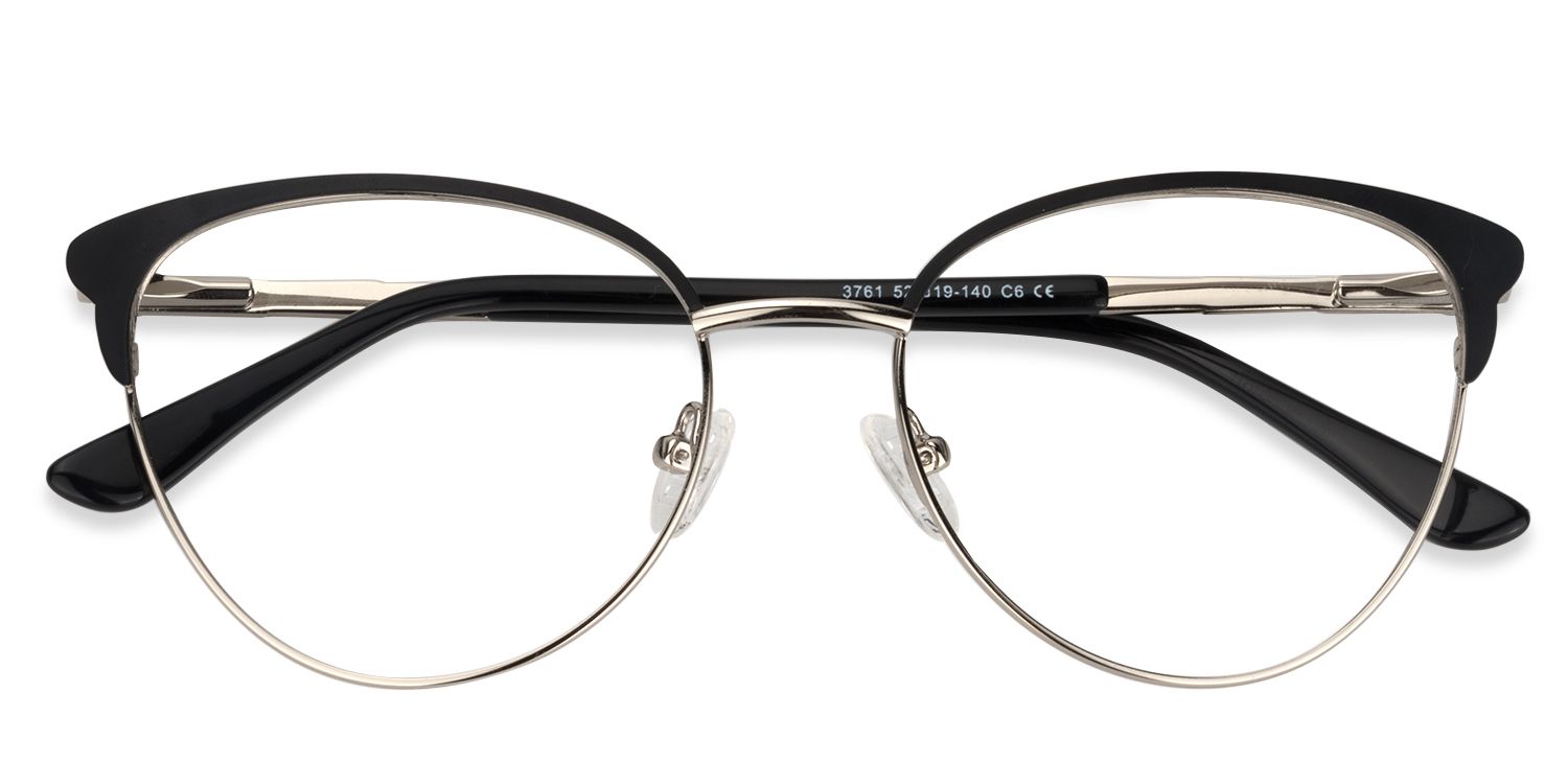 Browline Black Glasses | Zeelool Glasses1