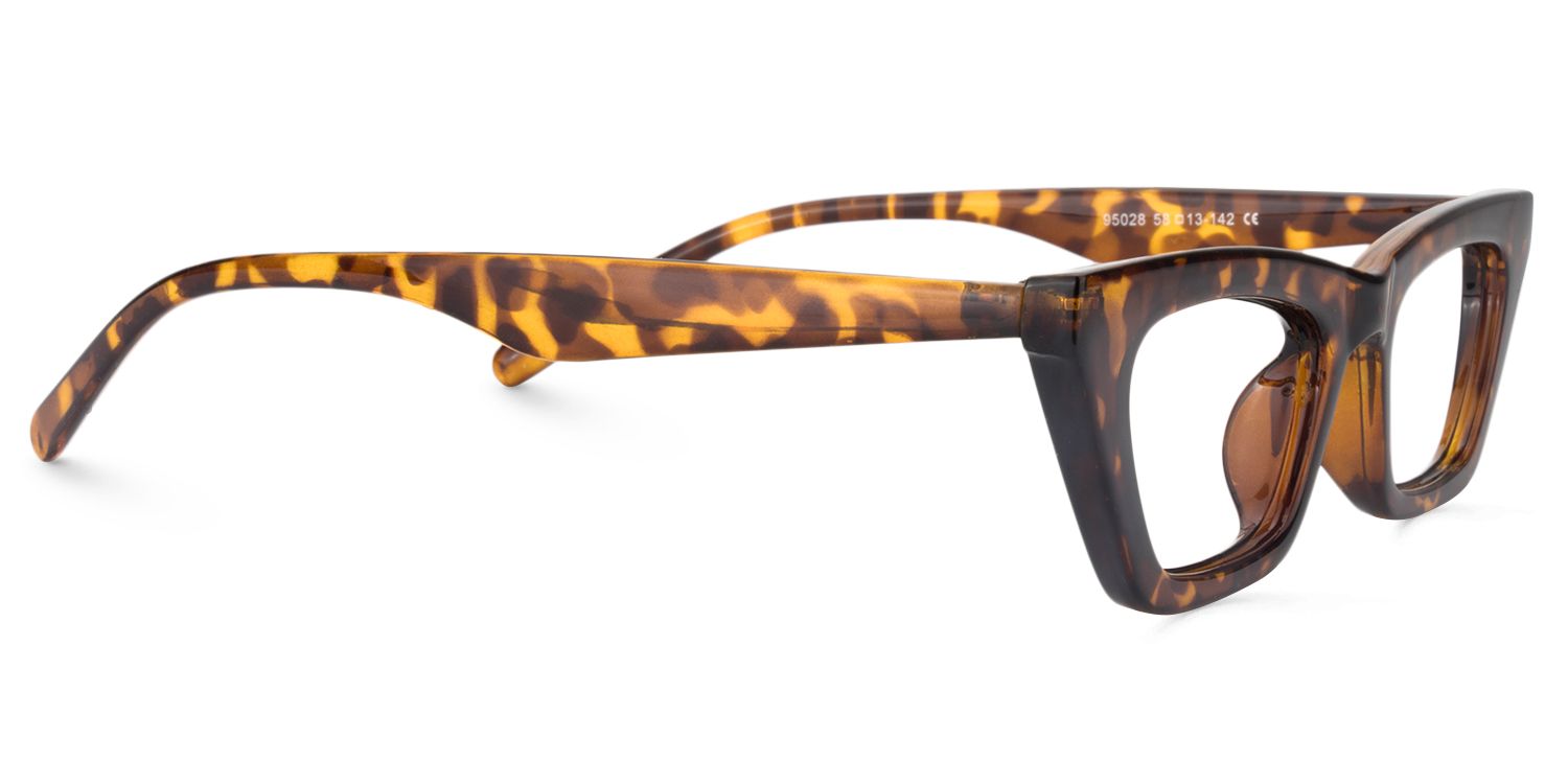 Cat Eye Yellow Tortoise Glasses | Zeelool Glasses4