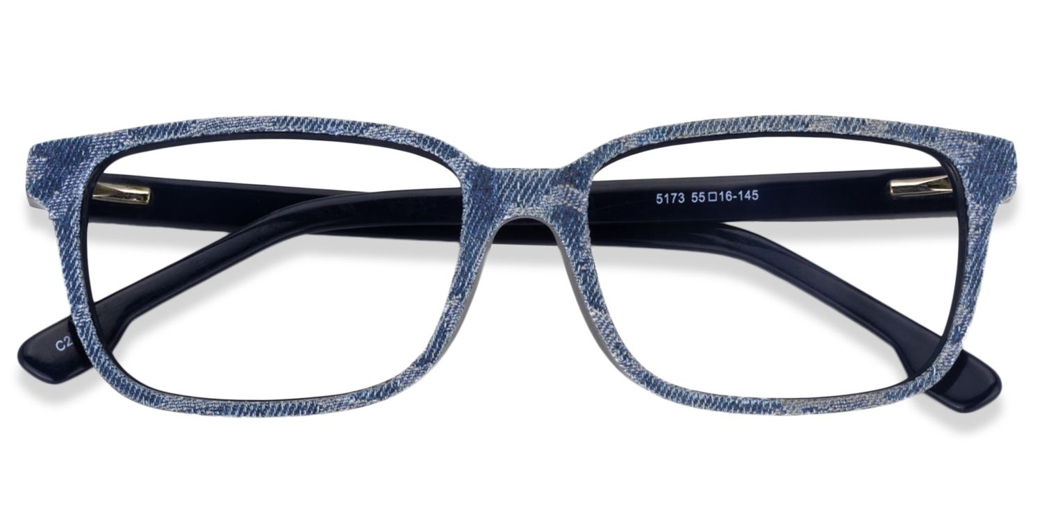 Rectangle Blue Glasses | Zeelool Glasses1