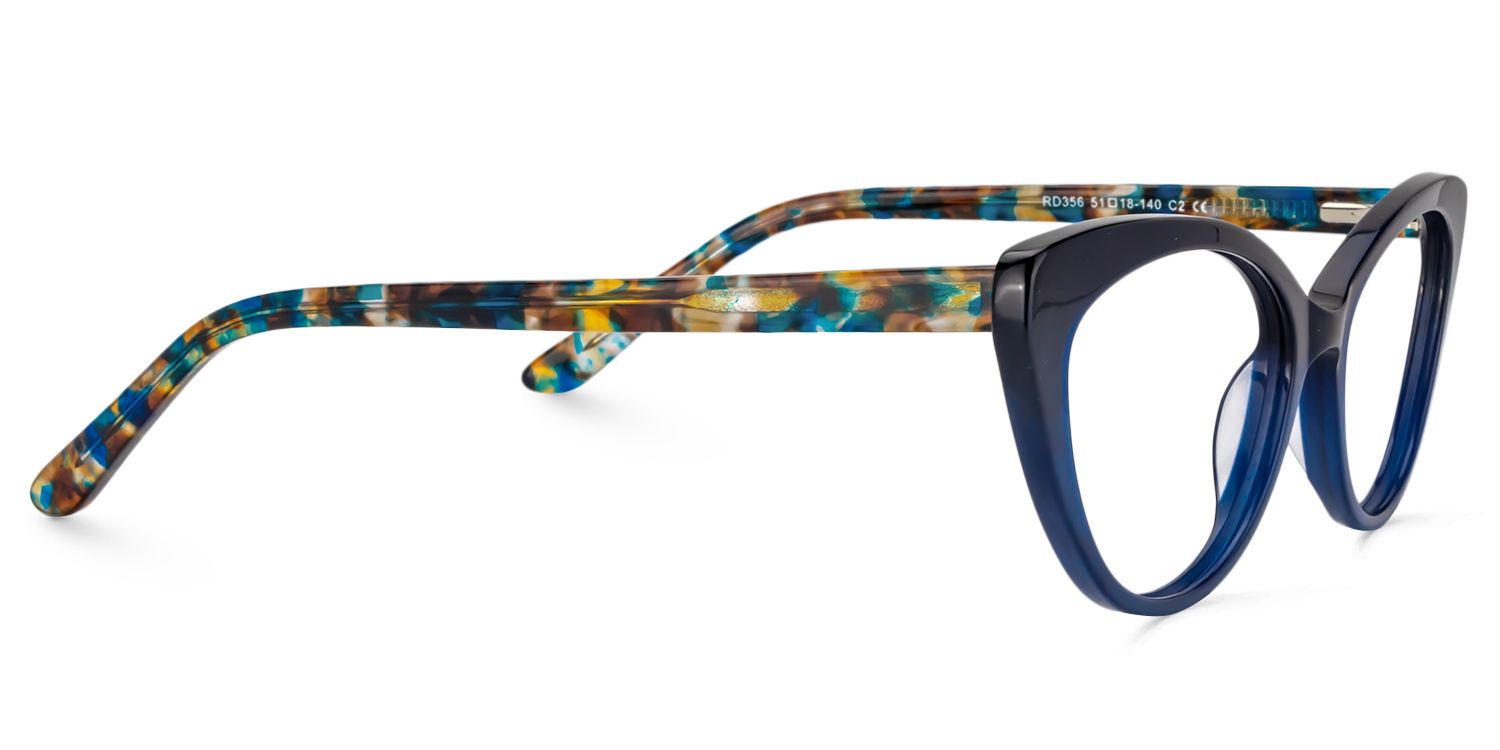 Cat Eye Dark Blue Glasses | Zeelool Glasses4