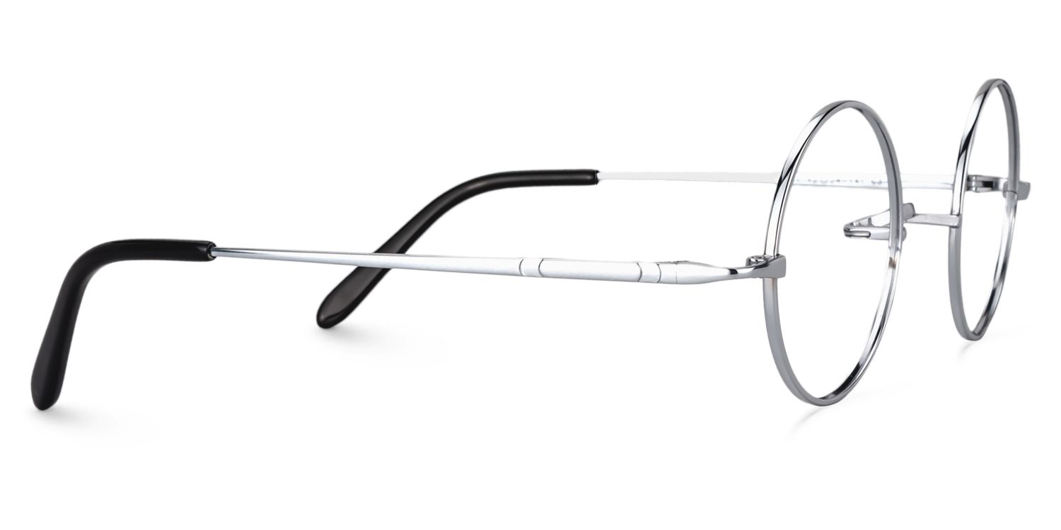 Round Silver Glasses | Zeelool Glasses4