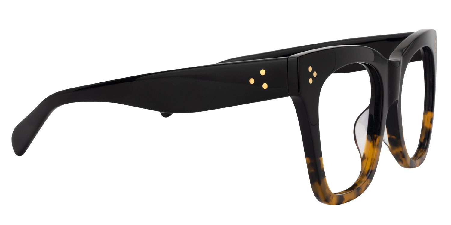 Rectangle Light Amber Glasses | Zeelool Eyeglasses3