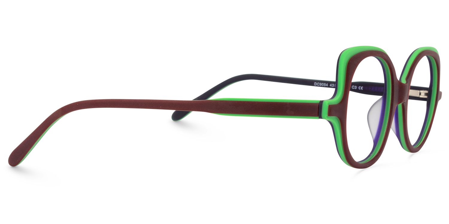 Round Dark-Red Glasses | Zeelool Glasses4