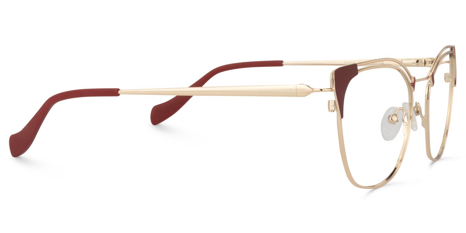 Square Dark-Red Glasses | Zeelool Glasses4