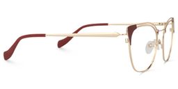 Cicero Square Dark-Red Glasses4