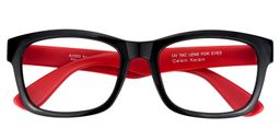 Athena Rectangle Red Glasses1