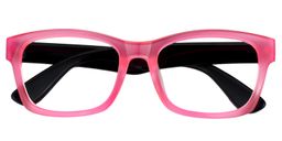 Audrey Rectangle Pink Glasses1