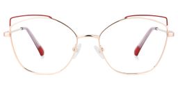 Shaina Geometric Red Glasses0