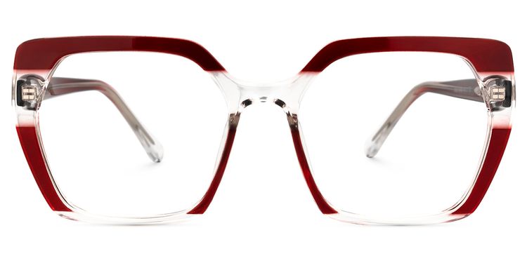 Diego Square Red Glasses
