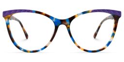 Hollinshed Cateye Blue-Tortoise Glasses0