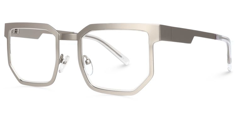 Barber Geometric Silver Glasses