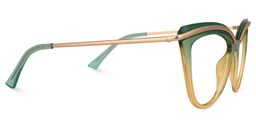Wasiq Cateye Green Glasses2