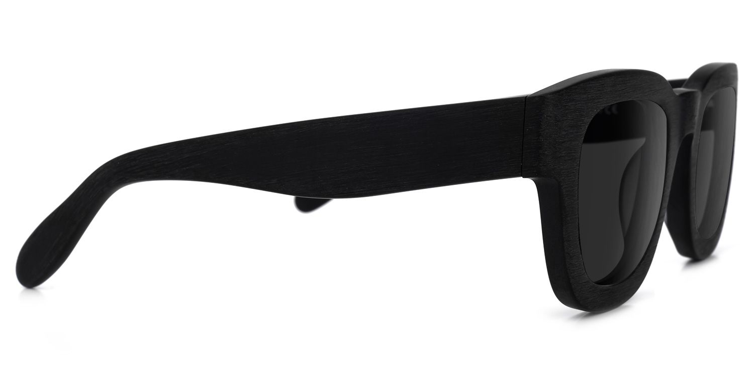 Jalitha Black Rectangle Polarized Sunglasses for Driving | ZEELOOL2