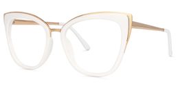 Ruiz Cateye White Glasses1