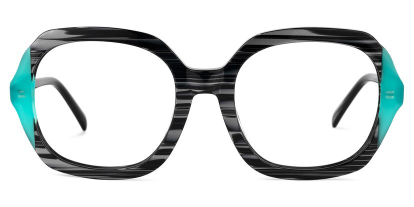 Raquell Square Turquoise Glasses
