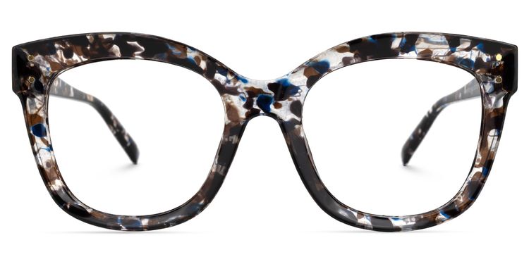 Karode Square Blue-Floral Glasses