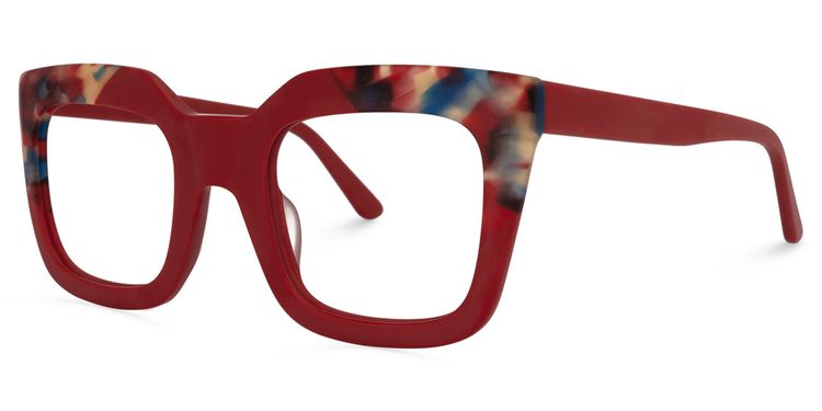Carrasco Square Red Glasses