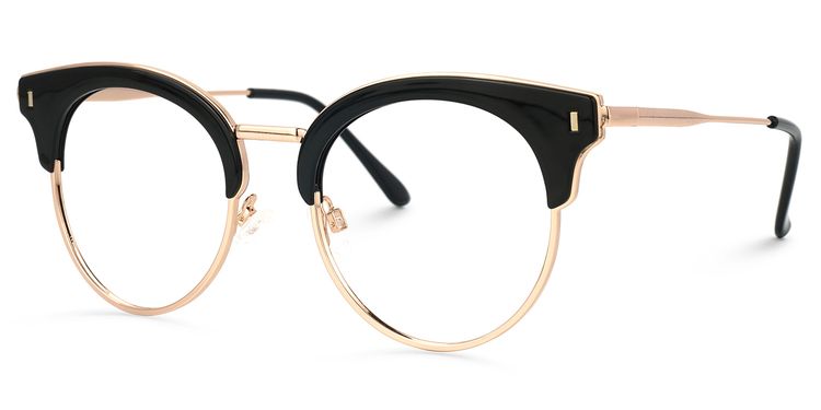 Trellis Browline Black Glasses