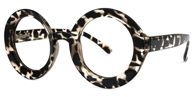 Franca Dark-Tortoise Round Glasses
