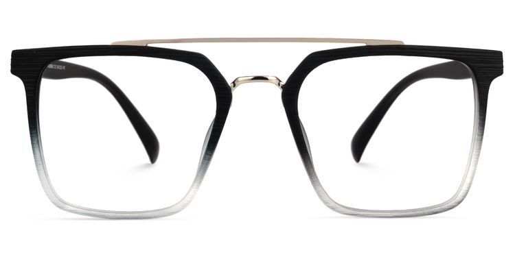 Shumac Square Black-Clear Glasses