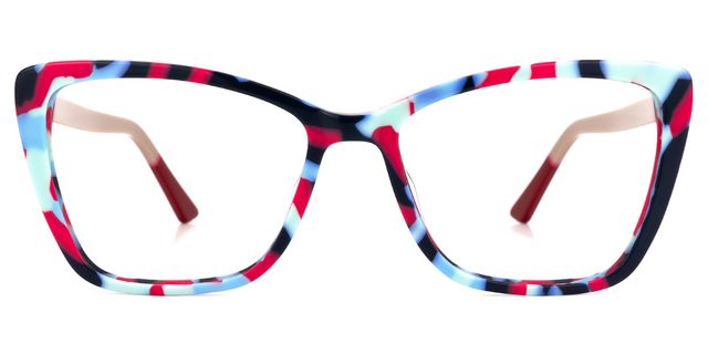 Fountain Cateye Black-Red Glasses