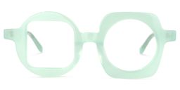 Menin Geometric Light-Green Glasses0