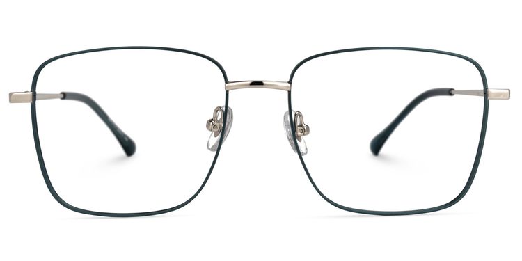 Earlene Square Dark-Green Glasses