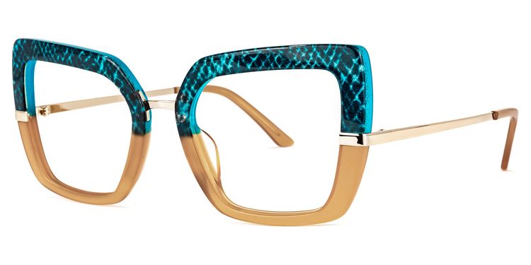 Natalin Square Brown Glasses