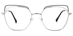 Lyth Geometric Black-Silver Glasses0