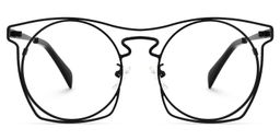 Janice Geometric Black Glasses0