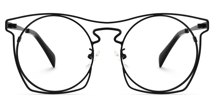 Janice Geometric Black Glasses