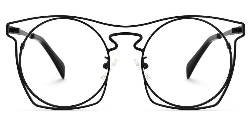 Janice Geometric Black Glasses