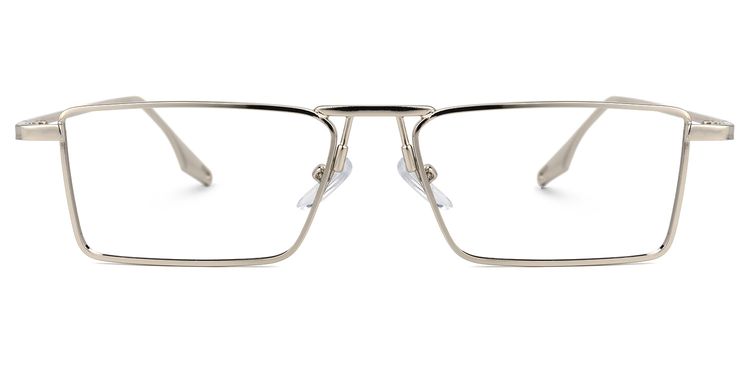 Mallet Rectangle Silver Glasses
