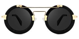 Martis Black Round Sunglasses0