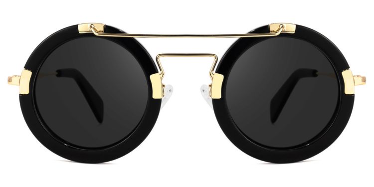 Martis Black Round Sunglasses