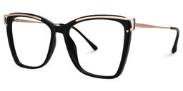 Krystle Square Black Glasses1
