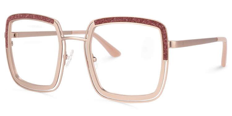 Polomsky Square Rose-Gold Glasses