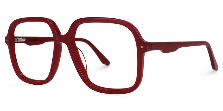 Caroline Square Red Glasses