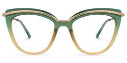 Wasiq Cateye Green Glasses0