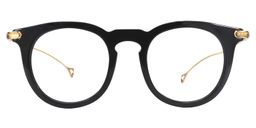 Ansel Round Black Glasses0