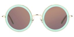 Suzanne Round Green Sunglasses0