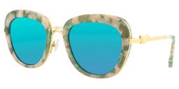 Suzanne Pattern Round Green Sunglasses3