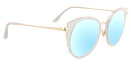 Sebastiane Cat-eye White Sunglasses3