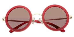 Suzanne Round Red Sunglasses1