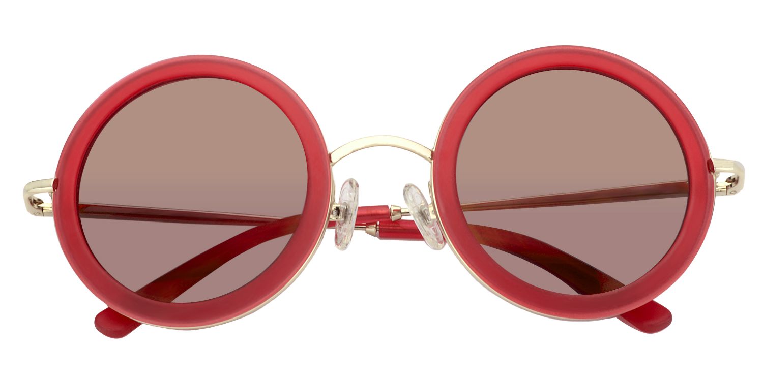 Round Red Sunglasses | Zeelool Sunglasses1